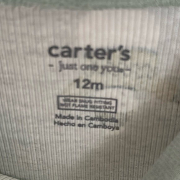 Carter’s Snowman Baby Pajamas Size 12 Months NEW - Picture 5 of 7